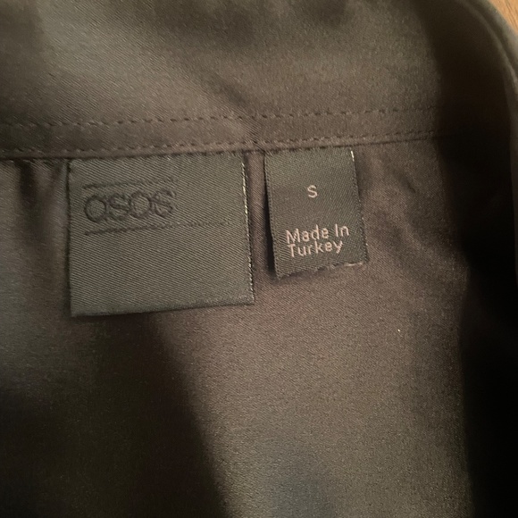 ASOS - black satin vest button up - Picture 2 of 2